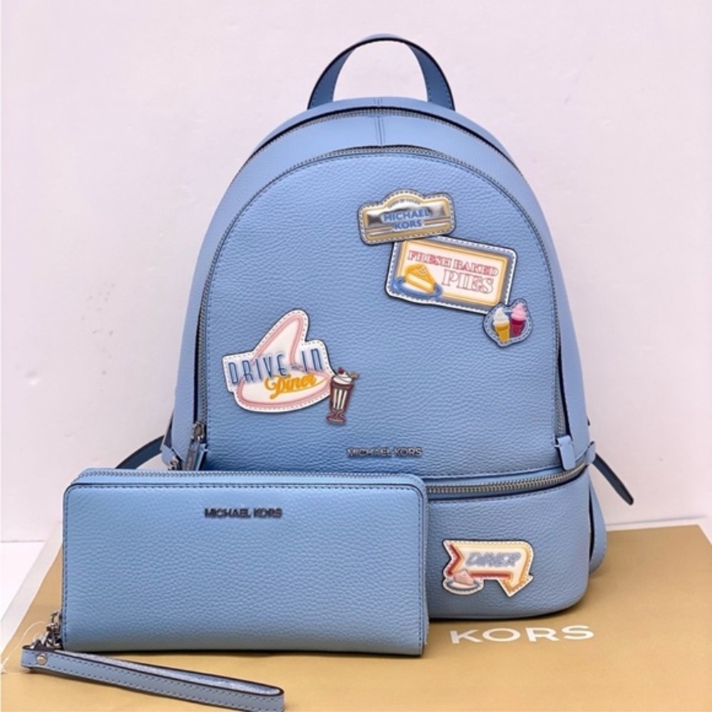 MICHAEL KORS Rhea Medium Embellished Backpack and Continental Wallet Set